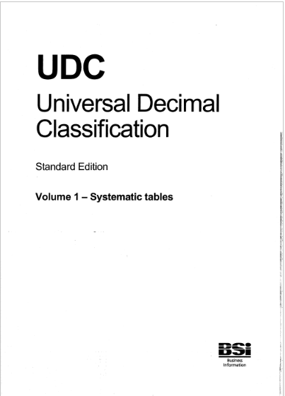 Universal Decimal Classofocation